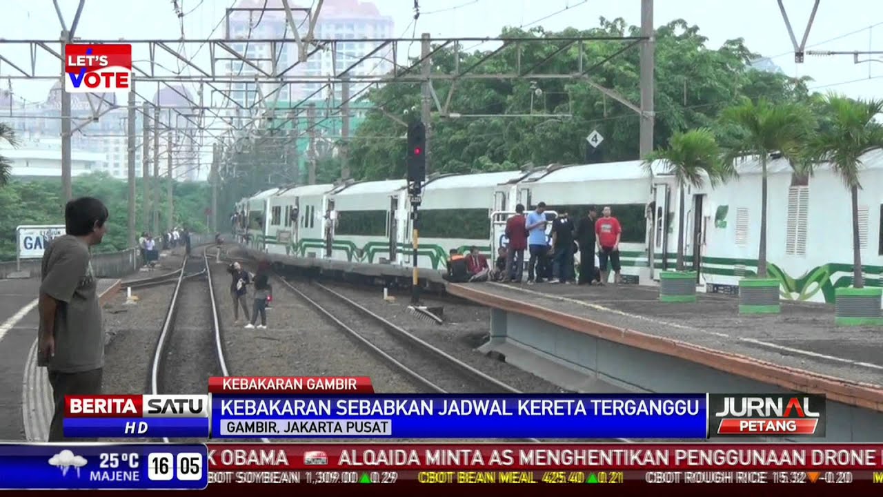Kebakaran di Stasiun Gambir Ganggu Jadwal Kereta 