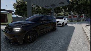 Dodge Trackhawk And Mercedes AMG Gle 63 | BeamNg Drive | Logitech G923