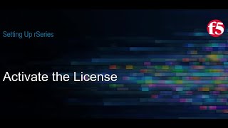 Setting Up rSeries - Activate the License