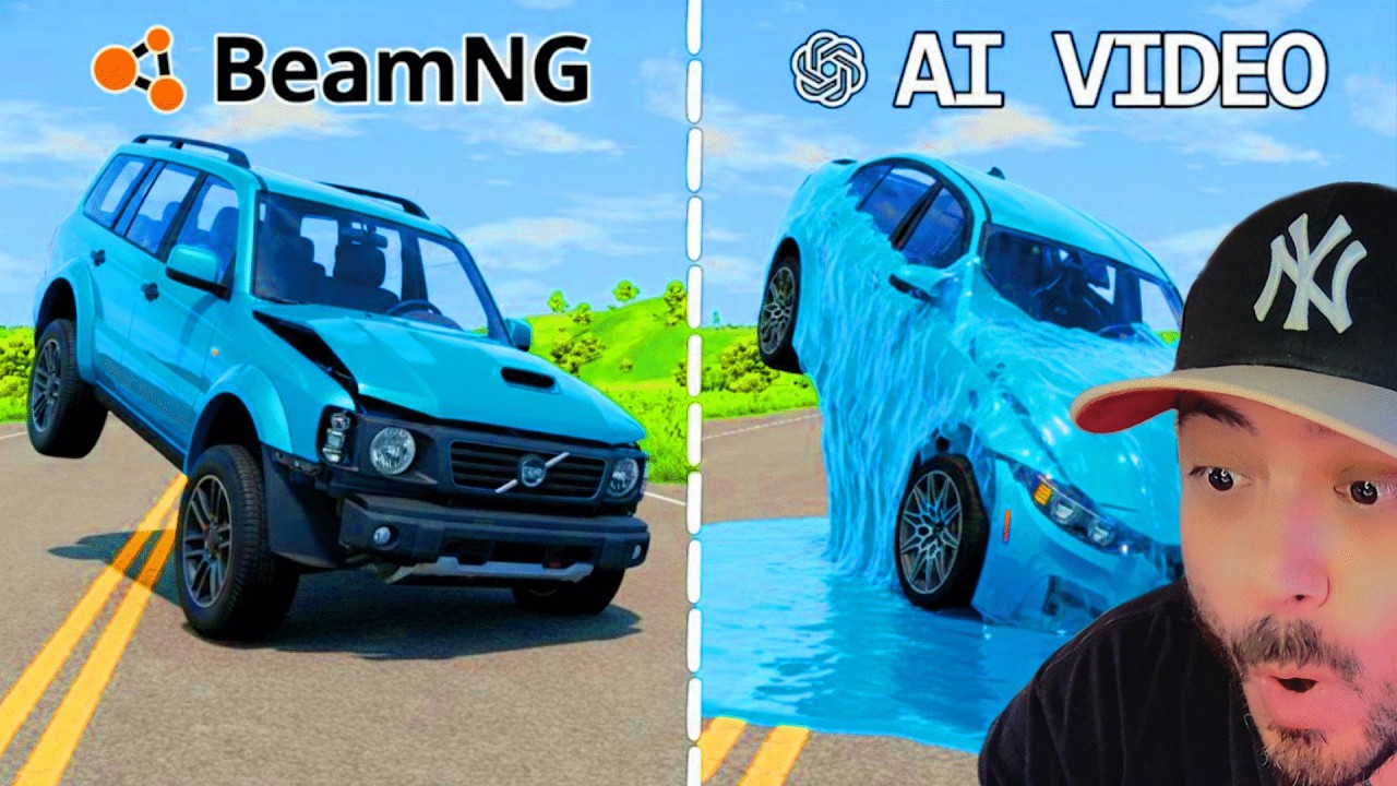 ACCIDENTES REALES vs IA ¿PUEDEN SUPERARNOS? 😱 | BeamNG Drive