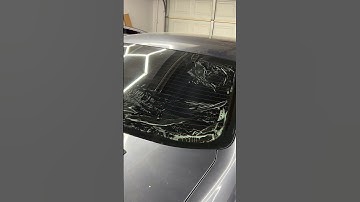 SATISFYING back windshield tint squeegee ASMR