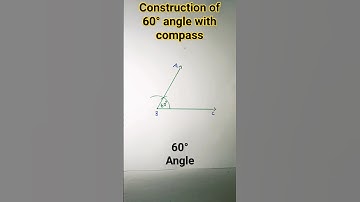 How to draw 60 degree angle with compass#easy #shorts#viral shorts#yt shorts#drawing #viral