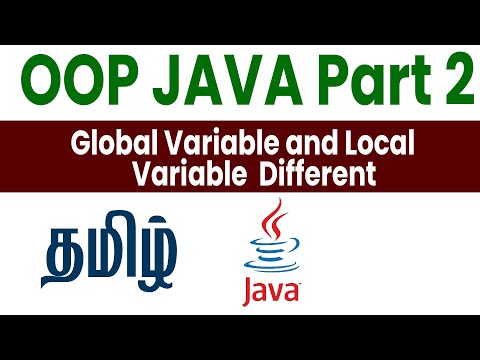 Java OOPS  Global Variable and Local Variable Different in Tamil