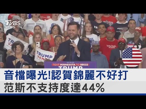 音檔曝光!認賀錦麗不好打 范斯不支持度達44%｜TVBS新聞