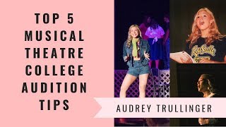 My top 5 musical theatre college audition tips!! like, comment, share
and subscribe! instagram: @audreytrullinger thanks for watching!