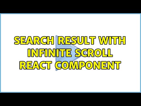 Search Result with infinite scroll React component