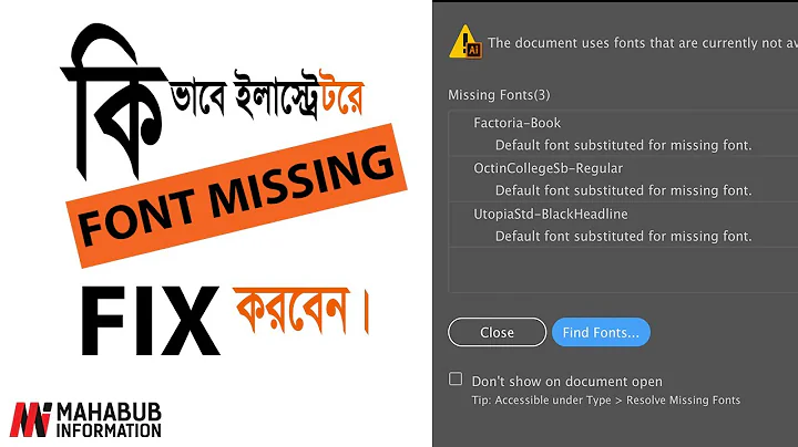 How to fix font missing in adobe illustrator CC 2021 to CS 6