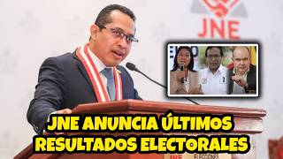 JURADO NACIONAL DE ELECCIONES ANUNCIA NUEVOS RESULTADOS ELECTORALES