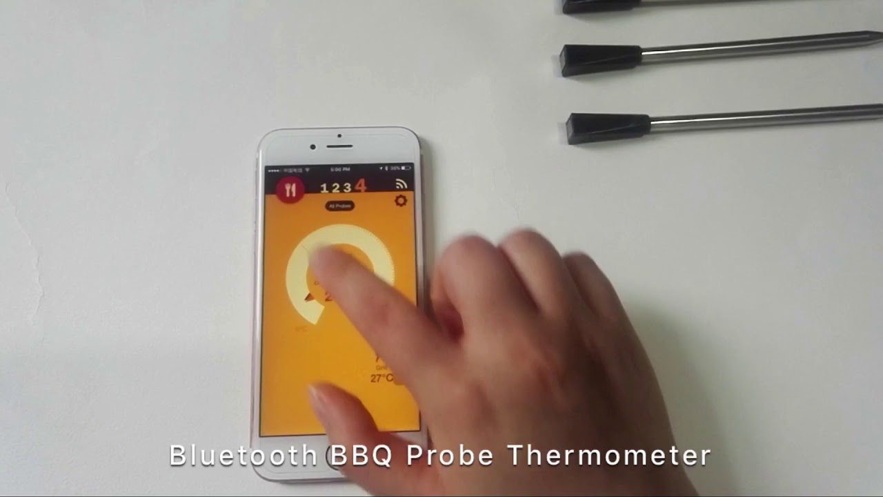 THE-368 Smart Meat Thermometer with Bluetooth up to 30 meters (98.42ft