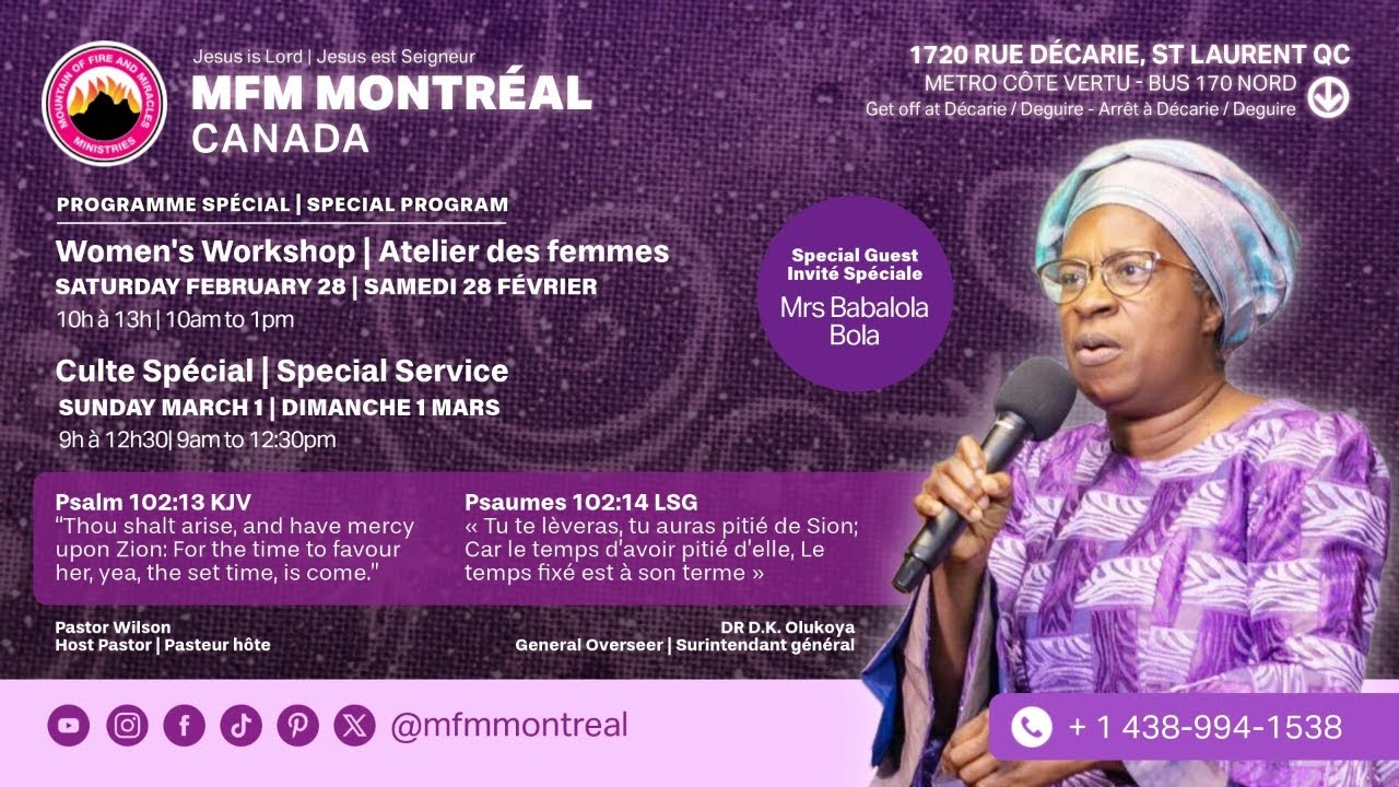 MFM Montreal - WOMEN'S WORKSHOP - Feb 28  2026
