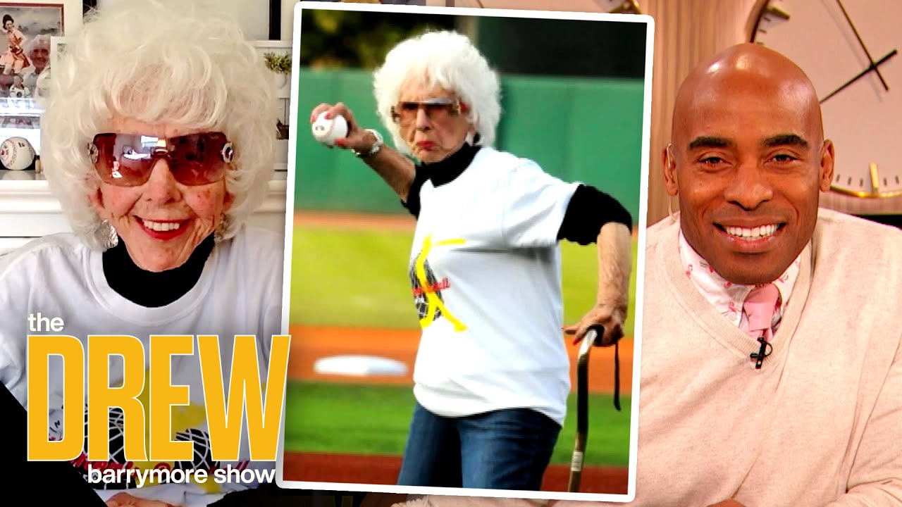 Tiki Barber Meets 94-Year-Old Woman Pro Baseballer Who Inspired A League of Their Own