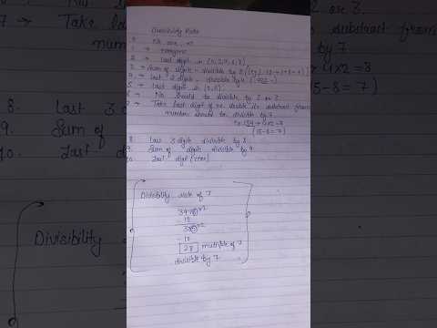 Divisibility rules|| 1