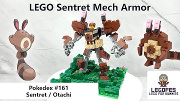 LEGO POKEMON MECH - Pokedex 161 Sentret / Otachi (Tutorial Build & Armor Robot Mode)