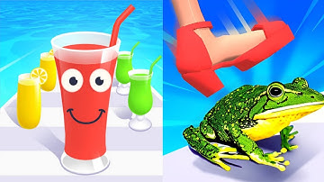 Tippy Toe 3D vs Juice Run - GAMEPLAY ios,Android GAME WALKTHROUGH All Levels Gameplay Ep 1