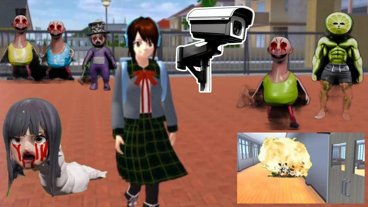 CCTV MENANGKAP ADA HANTU HAMOOD HABIBI DI SEKOLAH DAN MONSTER LAIN // DUNIA SAKURA SCHOOL SIMULATOR