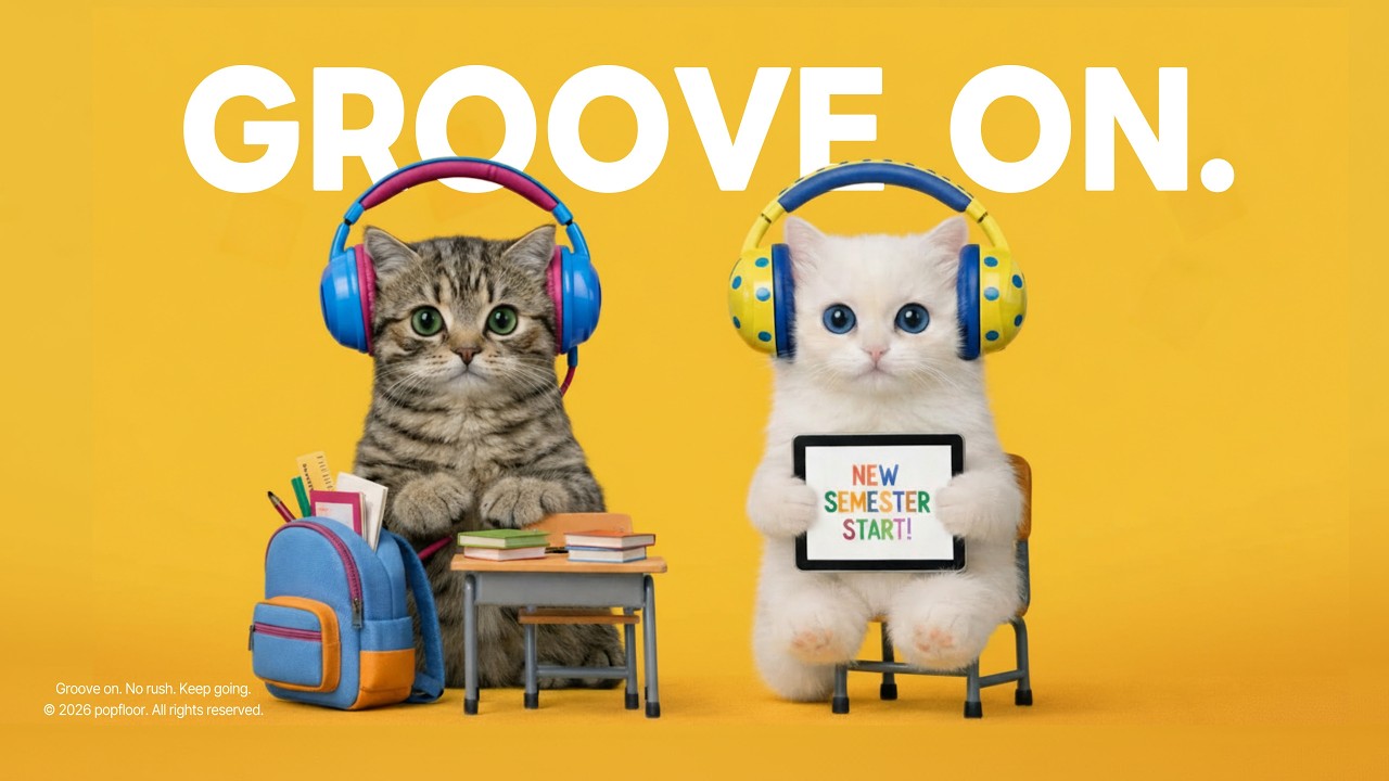 Playlist | 새학기 느좋 그루브 📚 오늘은 이 리듬으로 시작 💛  GROOVE POP · JAZZPOP 😎 공부 · 카페 · 노동요