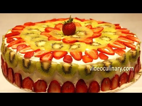 Ladyfinger Cake with Fresh Fruit by Grandma Emma - Russian Cake Recipe