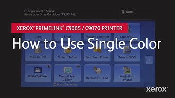 Xerox PrimeLink C9065 and C9070 Printer How to use Single Color