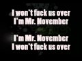 The National - Mr. November (Lyrics)