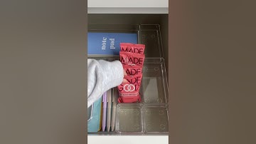 Nightstand refresh🎀 #organization #organizing #asmr #packing #cleaning #makeup #restock #aesthetic