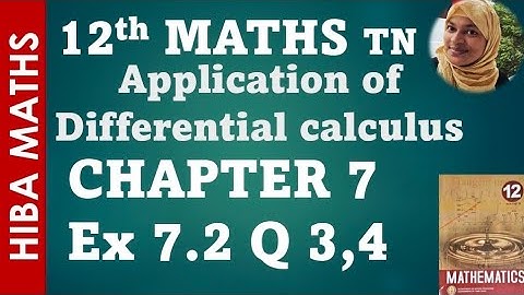 12th maths chapter 7 exercise 7.2 question 3,4 tn syllabus hiba maths