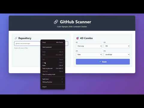 Code Olympics 2026 Constraint Checker