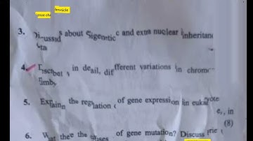 Cytogenetics and evolutions Msc BOTANY HPU qUESTION PAPERES 2023