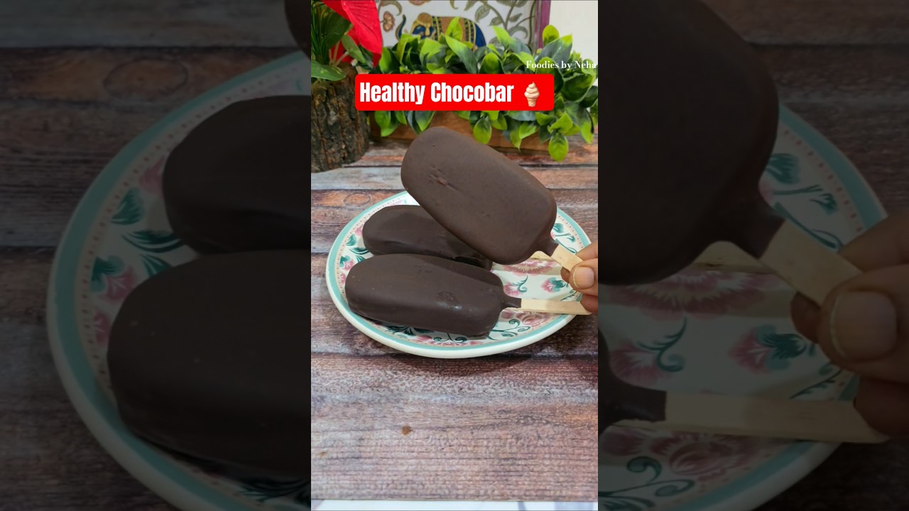 Healthy Chocobar 😍 | No Sugar No Cream 🍫 #Shorts #foodiesbyneha #icecream