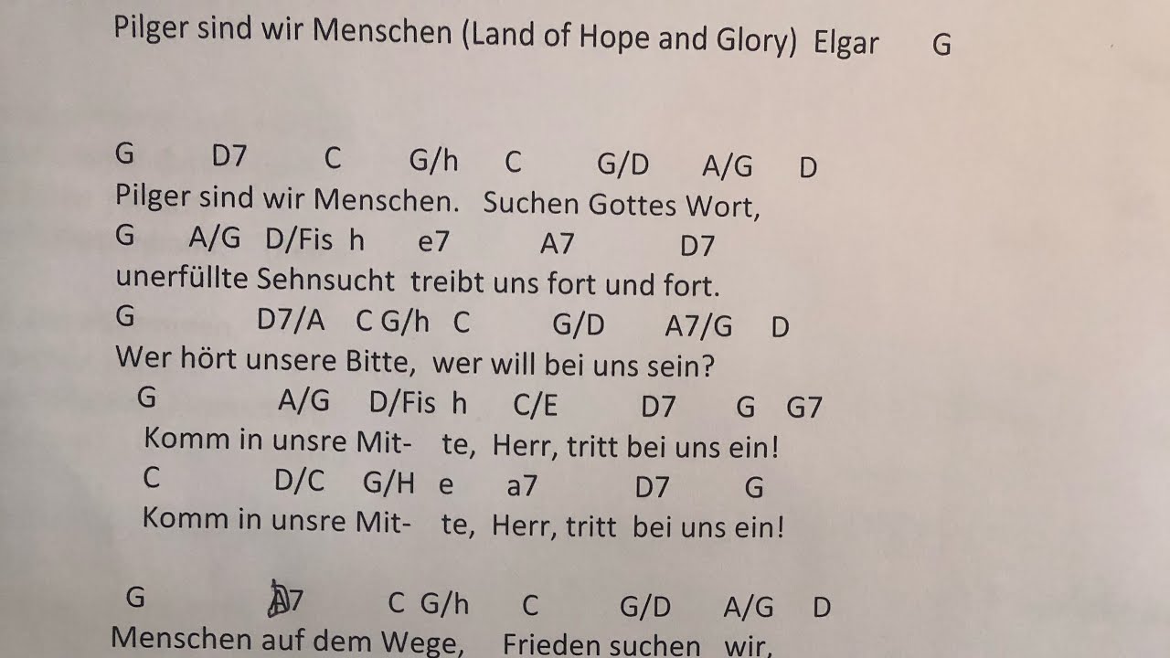 Pilger sind wir Menschen (Land of Hope and Glory, Elgar) YouTube