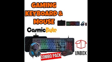 Key board | Mouse | Headphone | Mouse pad under Rs - 3600/-. COSMICBYTE combo pack| unbox