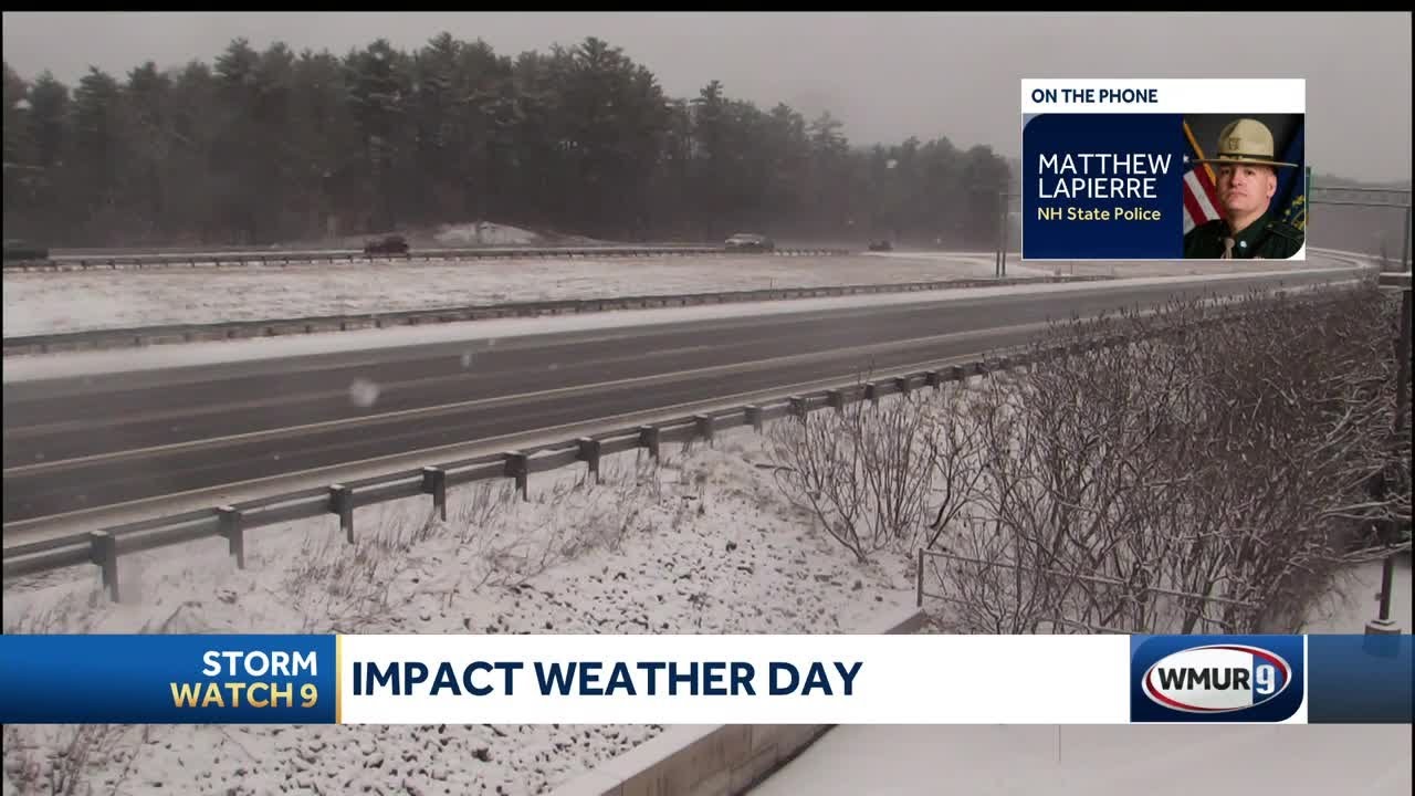 New Hampshire State Police respond to dozens of crashes amid light snow ...