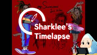 [Sharklee's Timelapse] The dancer (Character design)