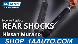How to Replace Rear Shocks 09-14 Nissan Murano How to Replace Rear Shocks 09-14 Nissan Murano