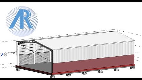 15 Cladding on Side Rails Steel Frame Revit Tutorial