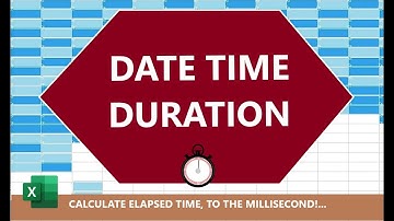 Time Difference in Excel (Millisecond Accuracy)