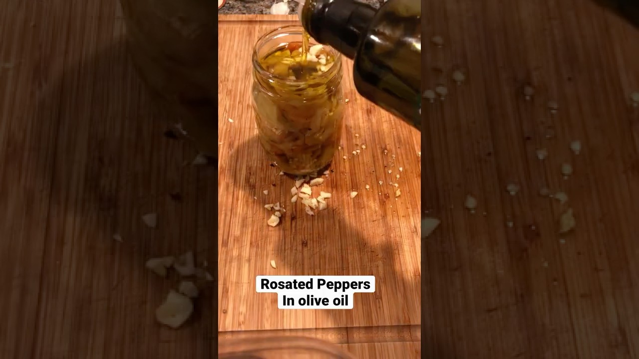 Grill Roasted Peppers marinated in olive oil