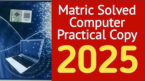 Class 10th Computer Practical Copy 2025 sample