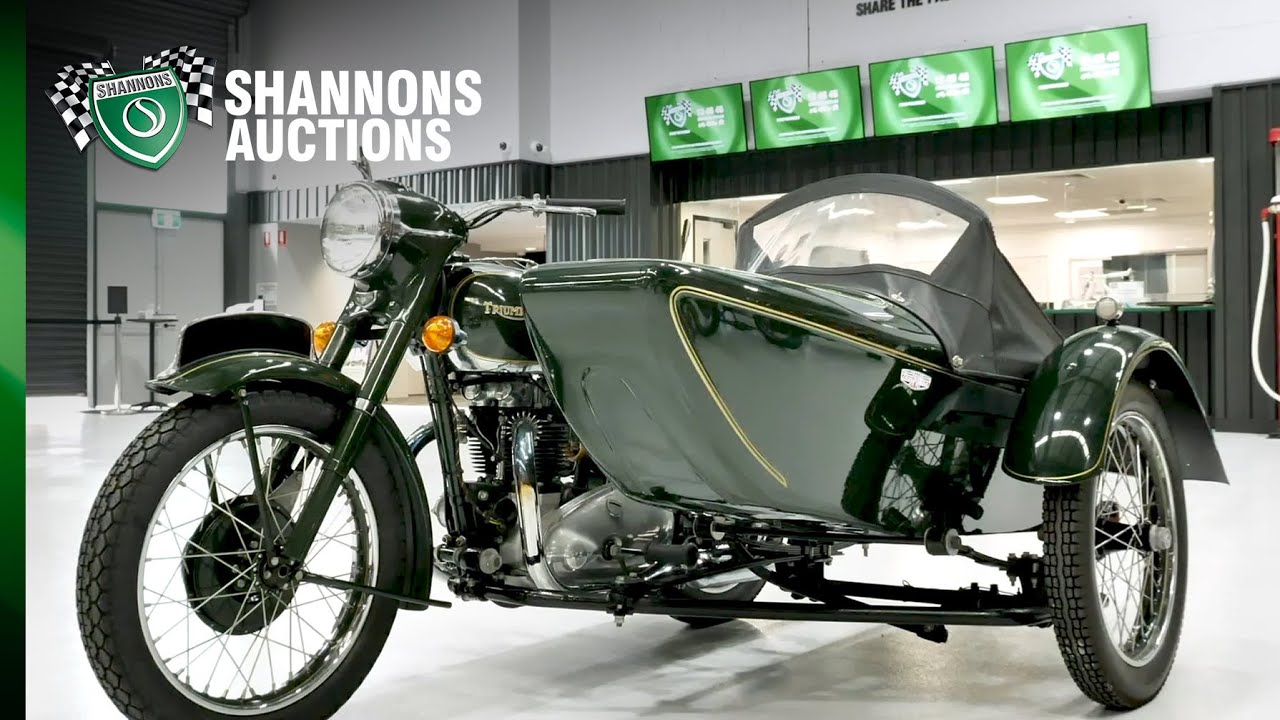ハートドロップス  馬車 1952 Triumph Thunderbird 650 Motorcycle & Sidecar - 2021 Shannons