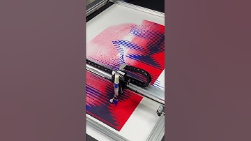 iDraw A1 wave timelapse with various pen colors | Pen plotter machine #lineart