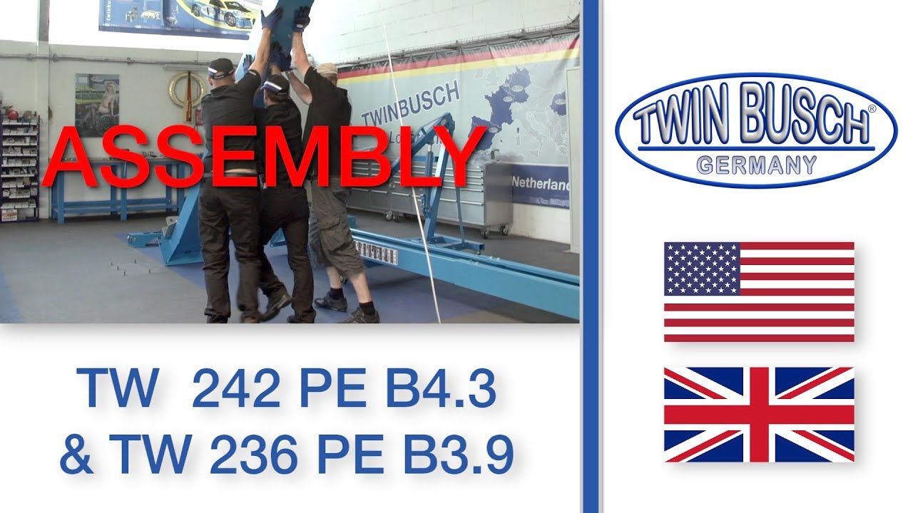 Assembly of the TW 242 PE B4.3 and 236 PE B3.9 clear floor lifts from TWIN BUSCH®