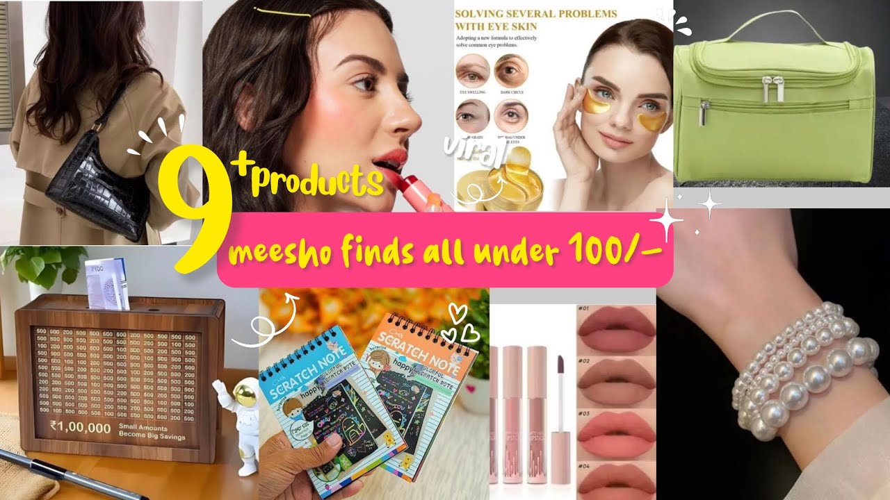 meesho finds all under ₹100/-🤩viral & useful finds✨9+items !! first time buy skincare product🙂‍↔️
