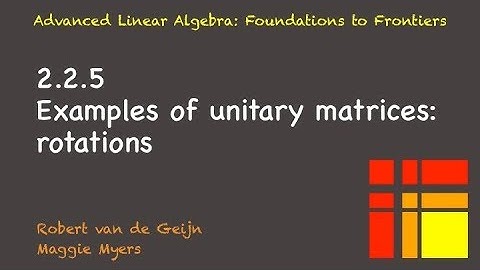 02.2.5 Examples of unitary matrices   rotations