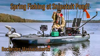 Fishing at Snipatuit Pond in Rochester Massachusetts - Spring Bass Fishing