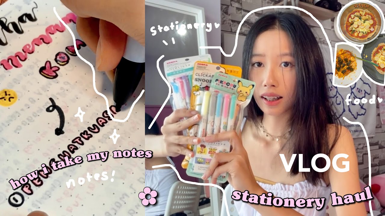 自律 Productive VLOG 🇲🇾 - how i do my notes 📝 文具开箱 stationery 📦 做披萨 🍕 Malaysia