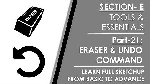 Sketchup Tutorial- PART 21- How to use erase tool in SketchUp