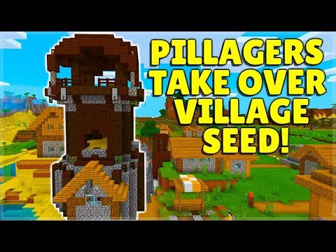 This Minecraft Seed Should Be Illegal Pillager Outpost Destroys Village Youtube