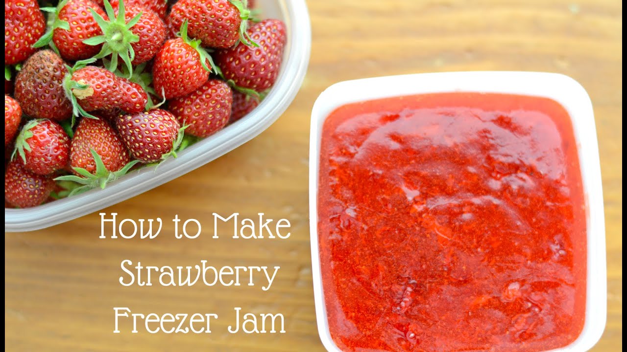 Low Sugar Strawberry Freezer Jam + Video