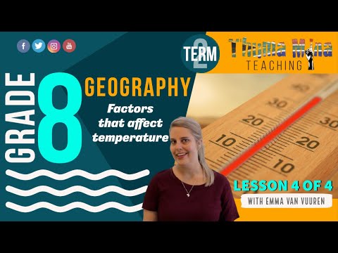 Gr 8 SS Geography | Term 2 Lesson 4 | Factors That Influence Temperature
