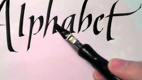 Calligraphy course - "Alphabet" in basic italic calligraphy