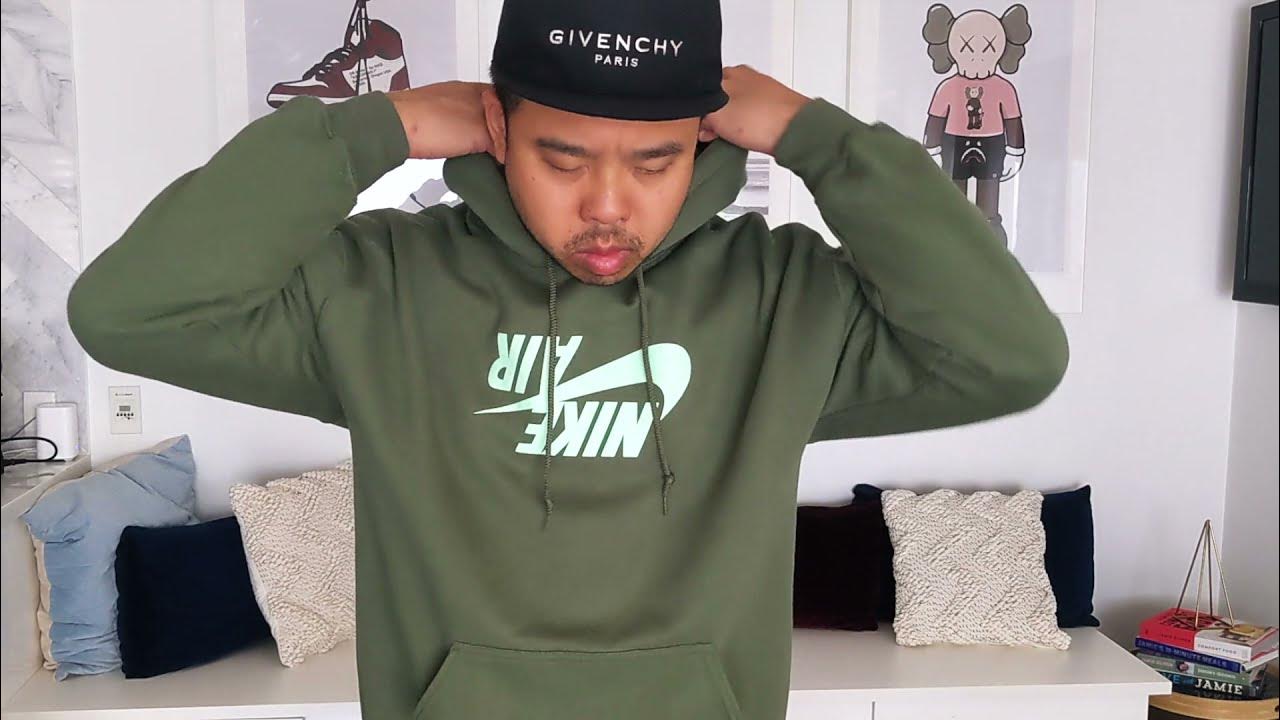 Esperar algo insuficiente Hito Travis Scott Jordan Cactus Jack Highest Hoodie Olive - Close Up and Sizing  Fit - YouTube